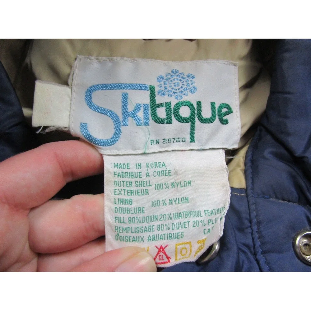 Vintage‎ 70s Skitique Down Puffer Vest Mens (M/L) Colorblock Retro Outdoor Ski